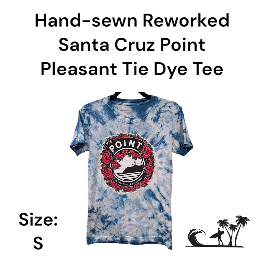 Unique Hand-Sewn and Reworked Point Pleasant Santa Cruz Tie Dye Tee